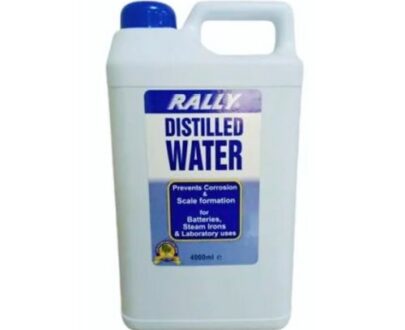RALLY DISTILLED WATER - 4 LITERS