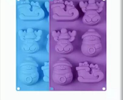 6 CAVITIES SNOWBALL/CHRISTMAS SILICONE